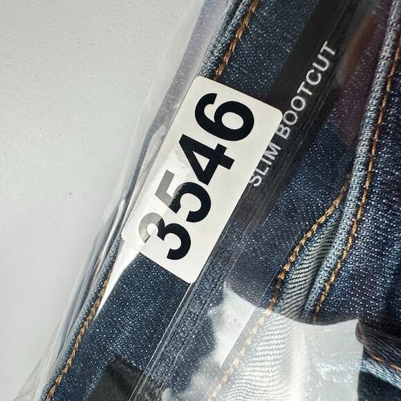 Judy Blue Jeans Womens 15/32 Dark Wash Slim Bootcut Stretch Pockets Distressed - Picture 13 of 13